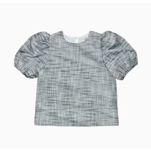 Brown Bowen & Company Tillie Top 2.0- Nantucket Navy Tweed size 10